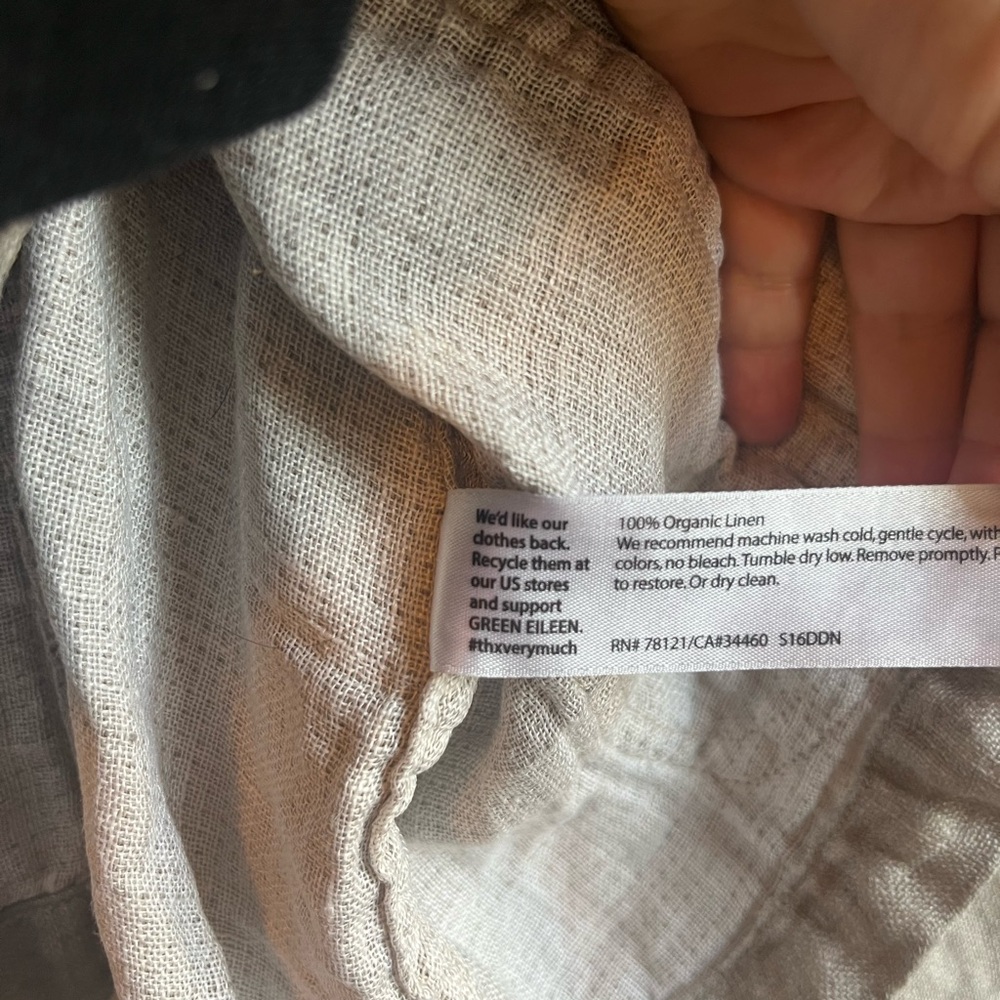 Eileen Fisher 100% Organic Linen Casual Button-Up 2X - Picture 3 of 5